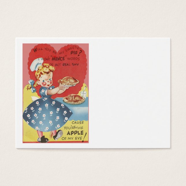 Weird Funny Mince Apple Pie Waitress Valentine (Front)