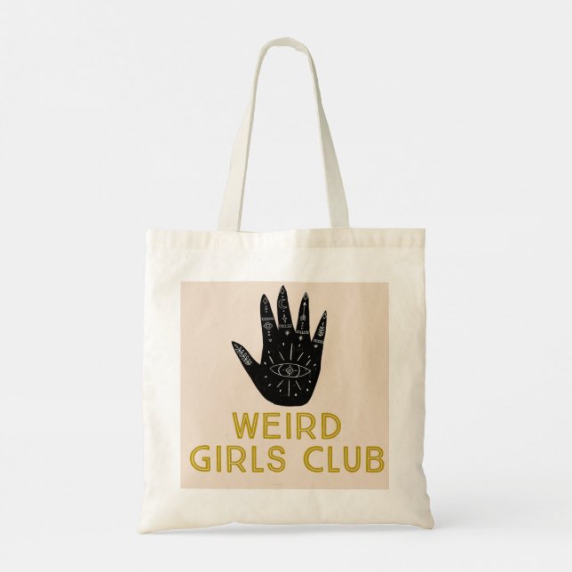 Weird girl club tote bag (Back)