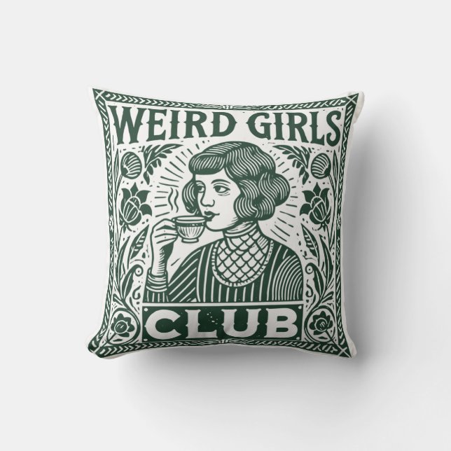 Weird Girls Club  Cushion (Front)