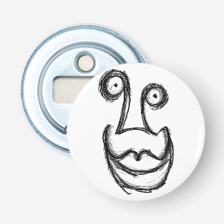 Weird gloomy goofy face bottle opener