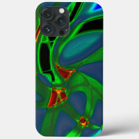 Weird green red cutouts with a some metallic sheen