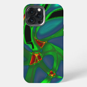 Weird green red cutouts with a some metallic sheen iPhone 13 pro max case