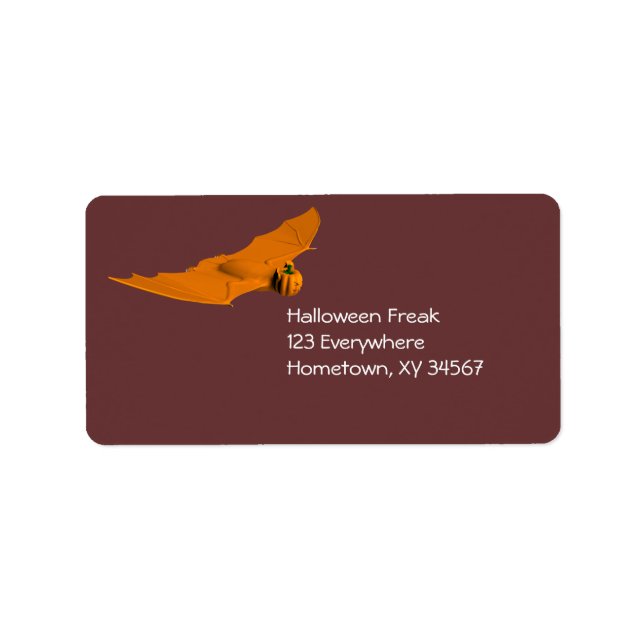 Weird Halloween Bat Label (Front)