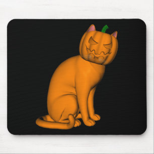 Weird Halloween Cat Mouse Pad
