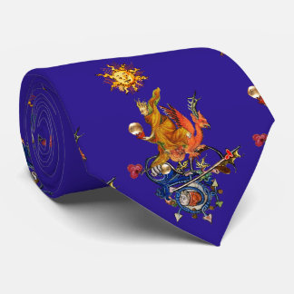 WEIRD MEDIEVAL BESTIARY,ALCHEMIST,RED DRAGON,Blue Tie