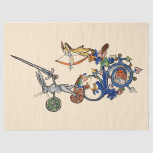 WEIRD MEDIEVAL BESTIARY,Killer Rabbits with Sword Tissue Paper