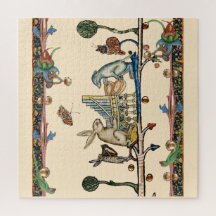 WEIRD MEDIEVAL BESTIARY MAKING MUSIC,Rabbit, Dog