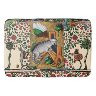 WEIRD MEDIEVAL BESTIARY MUSIC,CAT PLAYING ORGAN BATH MAT