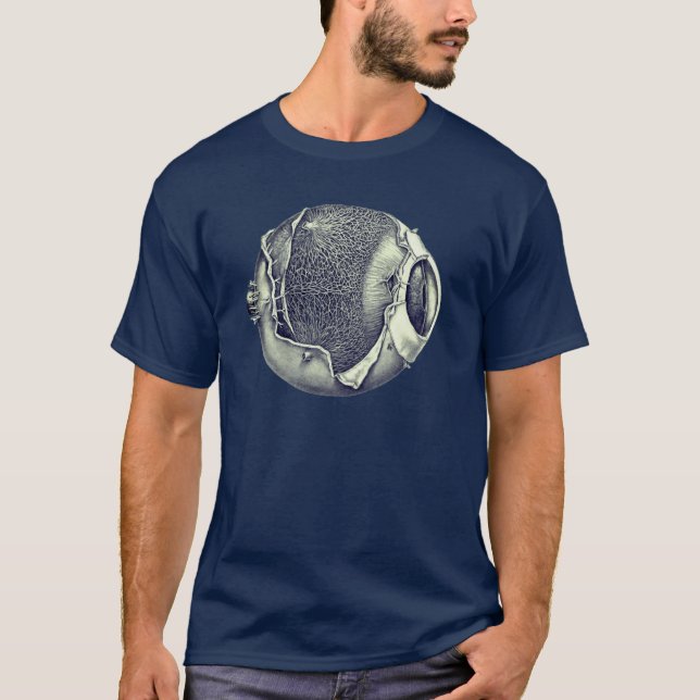Weird Modern Vintage Eyeball Detail | Grey T-Shirt (Front)