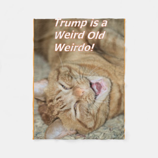 Weird old Trump Fleece Blanket (Front)