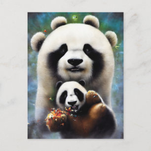 Weird Pandas Postcard