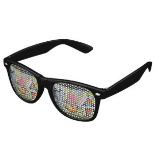 Weird Pink Figure Of Fun Retro Sunglasses