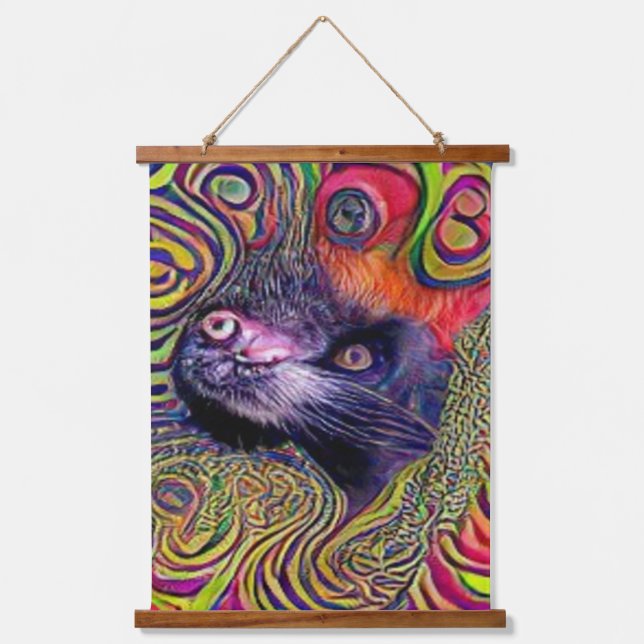 weird psychedelic kool katz 19 hanging tapestry (Front)