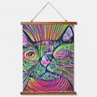 weird psychedelic kool katz 31 hanging tapestry