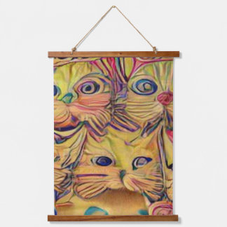 weird psychedelic kool katz 3 hanging tapestry