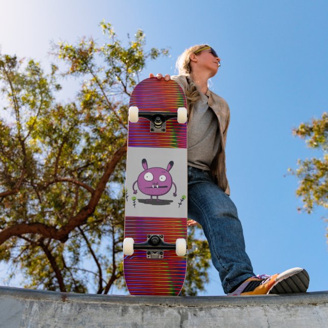 WEIRD PURPLE MONSTER Skateboard (Outdoor 1)