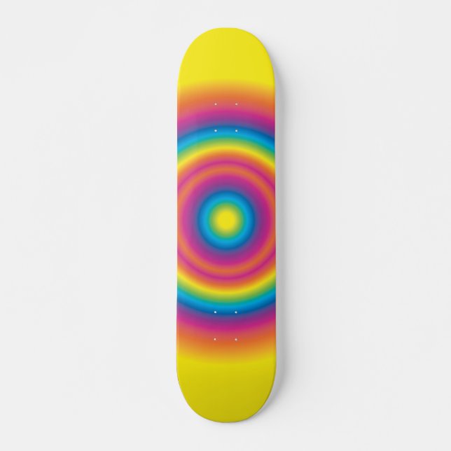 Weird Rainbow Round Skateboard (Front)