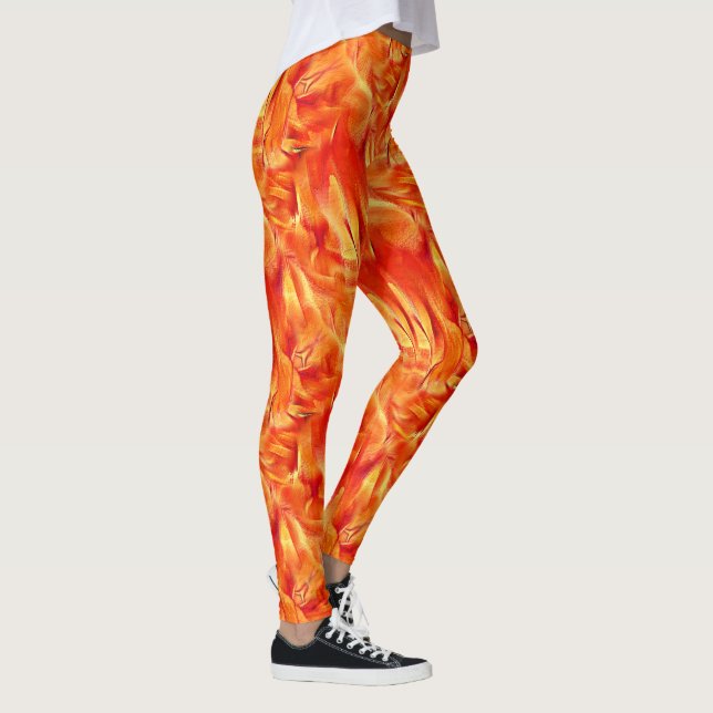 Weird rapport satin tone, tangerine peels leggings (Right)