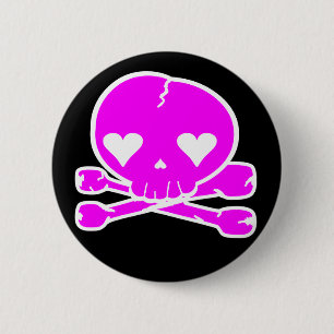 Weird Skull Goth Kawaii Style 6 Cm Round Badge