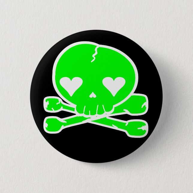 Weird Skull Goth Kawaii Style 6 Cm Round Badge (Front)