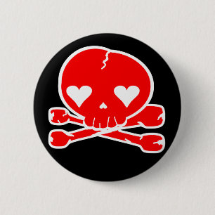 Weird Skull Goth Kawaii Style 6 Cm Round Badge