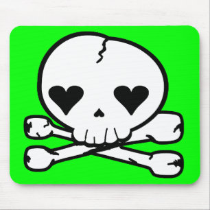 Weird Skull Goth Kawaii Style Mouse Pad