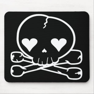 Weird Skull Goth Kawaii Style Mouse Pad