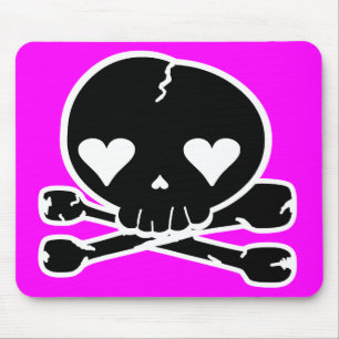 Weird Skull Goth Kawaii Style Mouse Pad