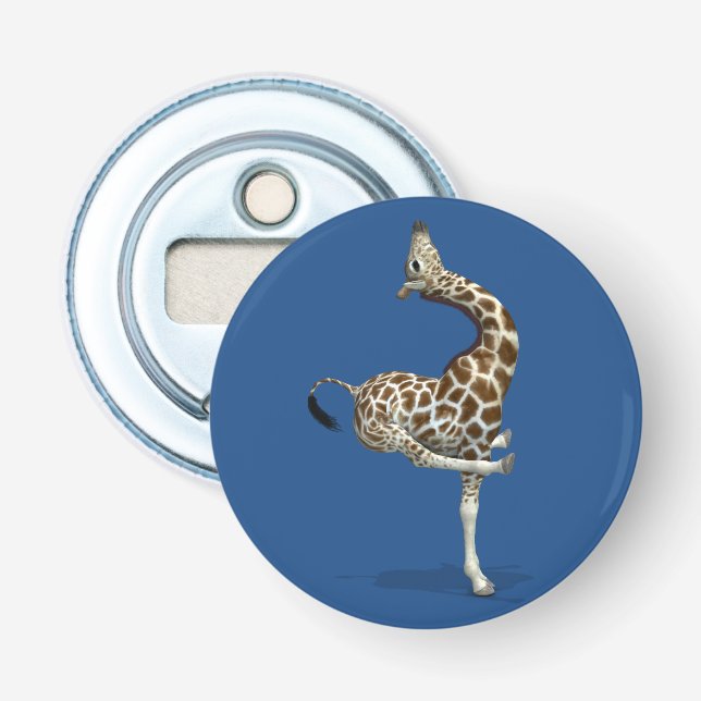 Weird Sportive Giraffe Bottle Opener (Front)