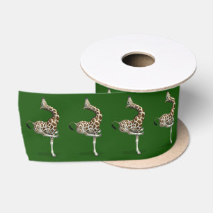 Weird Sportive Giraffe Satin Ribbon