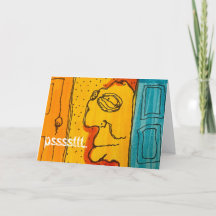 Weird Strange Cartoon Guy Happy Birthday Card