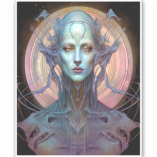 Weird Surreal Alien Woman Art