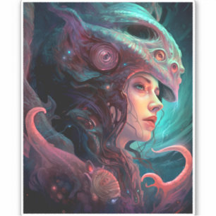 Weird Surreal Alien Woman Art