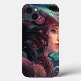 Weird Surreal Alien Woman Art iPhone 13 Case