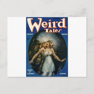 weird tales art postcard