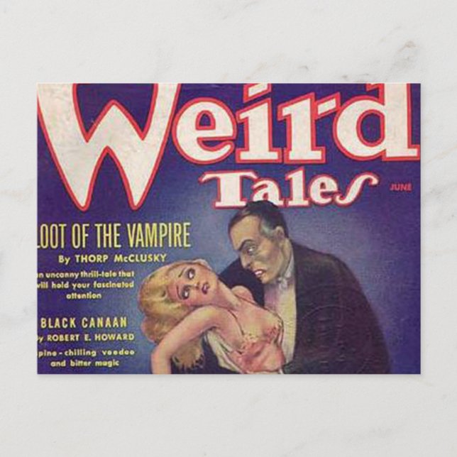 Weird Tales Vampire Comic Book Postcard (Front)