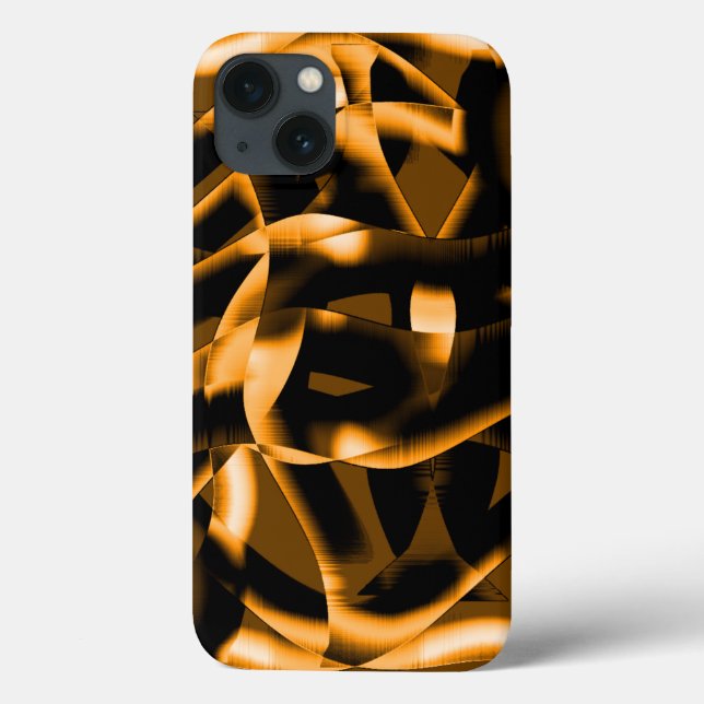 Weird tangle of burnt ribbons, black and orange Case-Mate iPhone case (Back)