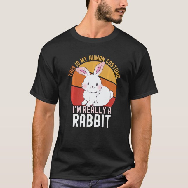 Weird This is My Human Costume I'm Really A Rabbi  T-Shirt (Front)