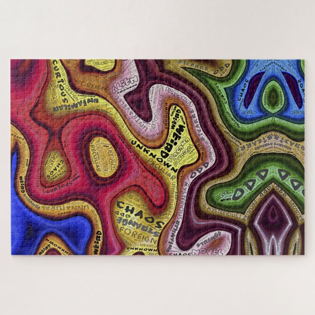 Weird Typography Jigsaw Puzzle (Horizontal)
