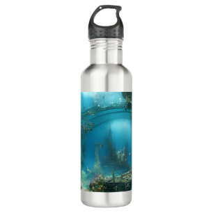 Weird underwater habitat 710 ml water bottle