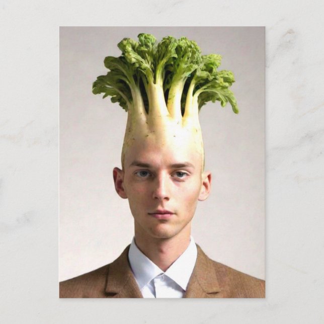 Weird Vegetable Dude Postcard (Front)