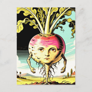 Weird Vegetable Man: Mr. Rutabaga Postcard