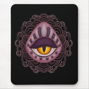 Weird Whimsical Spooky Eye Mouse Pad