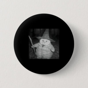 Weird Wizard Cat Meme Shirt _ Vintage Soky Design 6 Cm Round Badge