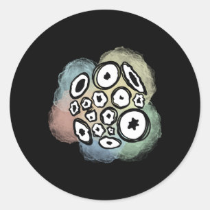 Weirdcore Aesthetic God On Pastel Cloud Classic Round Sticker