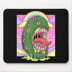Weirdcore aesthetic kawaii pickle eyeballs mouse pad