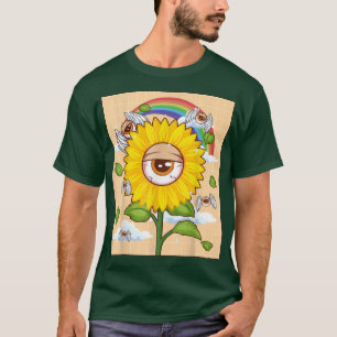 Weirdcore Aesthetic Kawaii Sunflower Eye Winged Ey T-Shirt