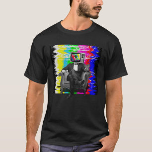 Weirdcore Aesthetic TV Head Surreal Kidcore Dreamc T-Shirt