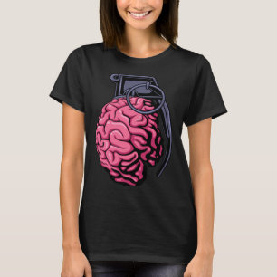 Weirdcore Brain Grenade Surreal Military Soldier V T-Shirt