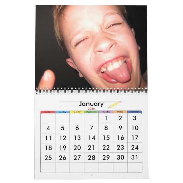 Weirdest of all calenders calendar (Jan 2026)